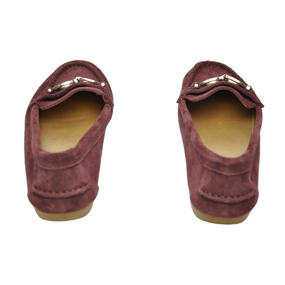 Coach FORTUNATA Suede Classic Driver Moc Loafer Flat Shoe Burgundy 7 New - Picture 5 of 7